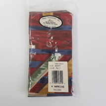 New Home Innovations Cloth Table Napkins Set 4 Red Blue Green Southwest Design - £11.83 GBP