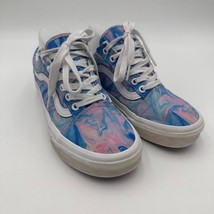 Vans Authentic Old Skool Blue Pink Swirl Oil Slick Low Top Size M 5.5 W 7.0 - £39.56 GBP