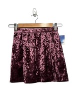 New Nordstrom Abound Crushed Velvet Velour Mini Retro 90s Y2K Skirt Burg... - $25.71 CAD