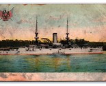United States Battleship USS Illinois 1907 UDB Postcard Q22 - £2.80 GBP