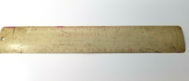 Metal Ruler Jacksonville Savings and Loan Association Illinois Red White - £7.27 GBP