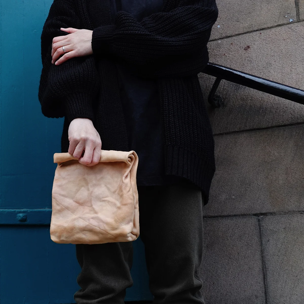 handmade ddmmyyyy Leather Lunch Bag - £87.92 GBP