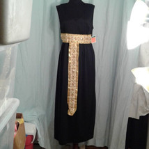 Cleopatra M Costume Dress Egyptian Queen of the Nile NEW Black Gold Cosplay - $27.00