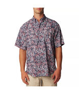COLUMBIA MEN&#39;S PFG SUPER TAMIAMI SHORT SLEEVE Button up Size Small Fishing - €26,04 EUR