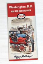 1964 Esso Washinton DC Vintage Road Map &amp; guide Smithsonian Institution ... - $9.89