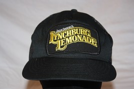 Vtg 80s Jack Daniels Lynchburg Lemonade Black Trucker Snapback Hat Sewn Patch - £10.66 GBP