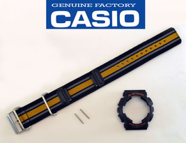 Genuine Casio G-SHOCK GA-100MC Watch Band Bezel Cloth Black Orange Gray Strap - £71.90 GBP