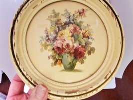 Vintage Set,Floral M &amp; B Prints,1940-50&#39;s Original Frame,Floral, Flowers in Vase - £23.72 GBP