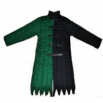 Medieval-Thick-Padded-Green-Black-Gambeson-Play-Movies-Theater-Custome x-masgift - £69.85 GBP+