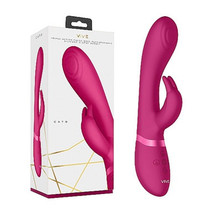 VIVE CATO Rechargeable Pulse-Wave Silicone Rabbit Vibrator Pink - £87.30 GBP