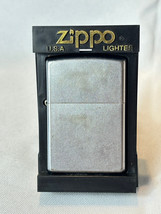 2000 Zippo Lighter Brushed Chrome Hinged Lid Smoking Accessory In Original Box - £23.42 GBP