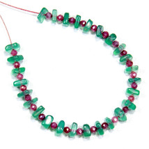 Grün Onyx Quadrat Pink Mondstein Facettierte Perlen Briolette Natürlich Lose - £2.72 GBP