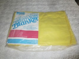 2 NOS Montgomery Ward TWIN BOTTOM FITTED Flannel MIMOSA YELLOW SHEETS--3... - $19.95