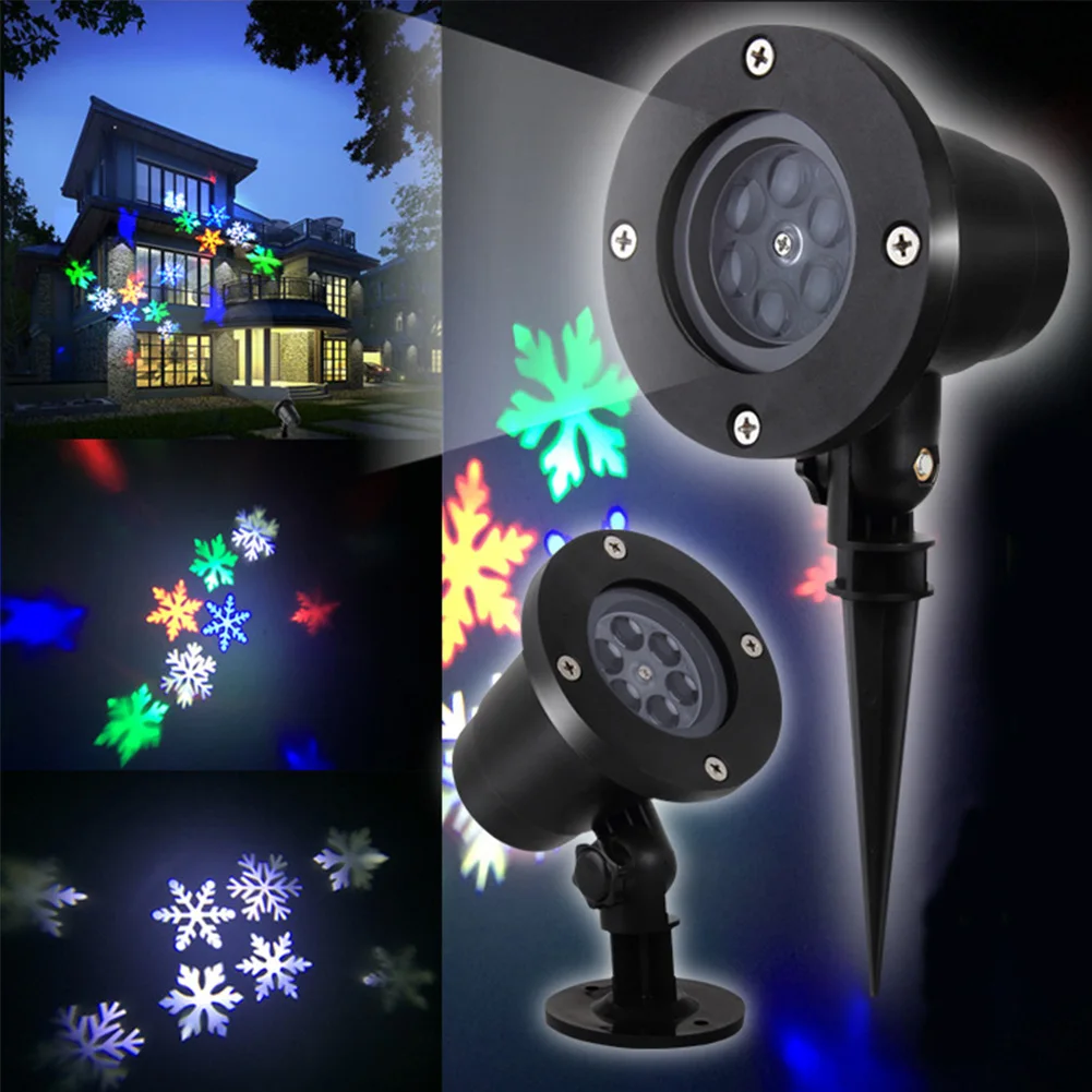 Waterproof LED Snowflake Projection Lamp Christmas Lights Outdoor Snowfall Long  - £79.00 GBP