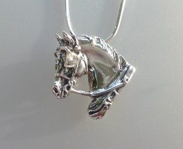 Driving Harness large horse necklace Sterling Silver necklace Zimmer Jew... - $157.41