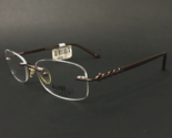 Technolite Clear Eyeglasses Frames TFD5002 BR Shiny Brown Rimless 50-17-135 - $32.46