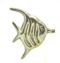 TF-43 Taxco Mexico Sterling Silver Large Angelfish Pendant Brooch Vintage 14g - $39.19