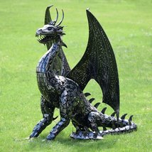 Zaer Ltd. 4.5ft Tall Large Metal Dragon Statue Decoration (for Outdoor o... - £1,380.68 GBP