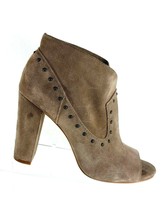 Vince Camuto Women’s Ankle Boots Sz 9.5 M Suede Brown Peep Toe - £28.17 GBP