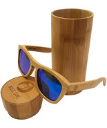 Polarized Bamboo Wood Sunglasses Lightweight Floating Wooden Mirrored Bl... - £75.39 GBP