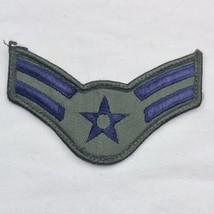 USAF Airman First Class Vintage Embroidered Blue Green Sew On Patch US Air Force - £7.81 GBP