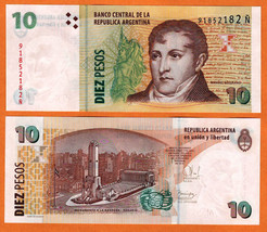ARGENTINA ND (2003)  UNC 10 Pesos Banknote Paper Money Bill P- 354b - £1.44 GBP