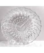 ROSSINI Crystal Cut Divided Relish Tray 8&quot; 3 Sectioned Candy Dish W GERM... - £19.65 GBP