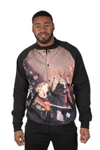 Crooks &amp; Castles Filcher Punto Sublimado Estampado Chaqueta de Béisbol - $58.66