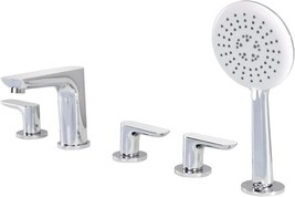 Roman Tub Faucet With Hand Shower Chrome, Deck Mount Bathtub, Huifeidezhu - £152.82 GBP