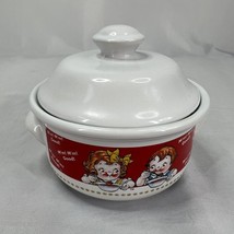 Vintage 1998 Campbells Soup Bowl Crock with Handles Bowl with Lid - $19.32