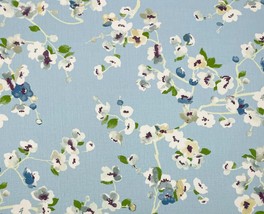 P Kaufmann Cherry Lane Peacock Floral Chinoiserie 100% Linen Fabric By Yard 54&quot;W - £15.17 GBP