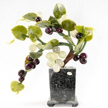 Vintage Chinese Carved Semi Precious Stone Grapes Bonsai Tree # 5942 - £31.96 GBP