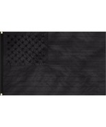 All Black American Embroidered Flag - 3x5 Ft - $29.99