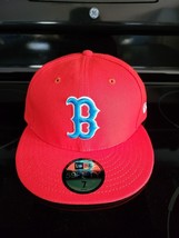 Boston Red Sox BOS Authentic New Era 59FIFTY Fitted Cap - Size 7 Red/Blue - $29.91