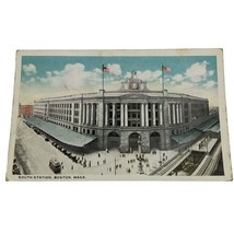Postcard South Station, Boston, Mass Unposted White Border  - £1.73 GBP