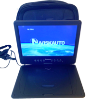 NAVISKAUTO 10&quot; Portable DVD Player for Car, Home Revolve Screen Cords &amp; Remote - £28.65 GBP