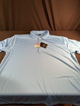 Page &amp; Tuttle Men&#39;s Golf Polo Shirt XL Blue Performance Polyester NWT Ca... - $19.99