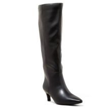 Women&#39;s Black Kendra Kitten Heel Tall Dress Boots with Memory Foam Insol... - $19.85