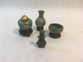 Mixed Lot of Asian Enamel Cloisonne Bowls Vases Pots - £39.56 GBP