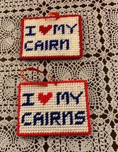 Handmade Needlepoint I Love My CAIRN CAIRNS Terrier Sign Dog Lovers Bran... - £8.69 GBP