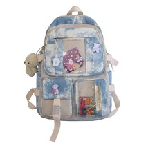 Women Backpack Waterproof Fashion Nylon Cute Bookbag For Teenage Student Men Bla - £37.77 GBP
