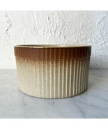 Mikasa Whole Wheat DX-100 7&quot; Souffle Dish Japan Stoneware Brown Ribbed - $878.27 MXN