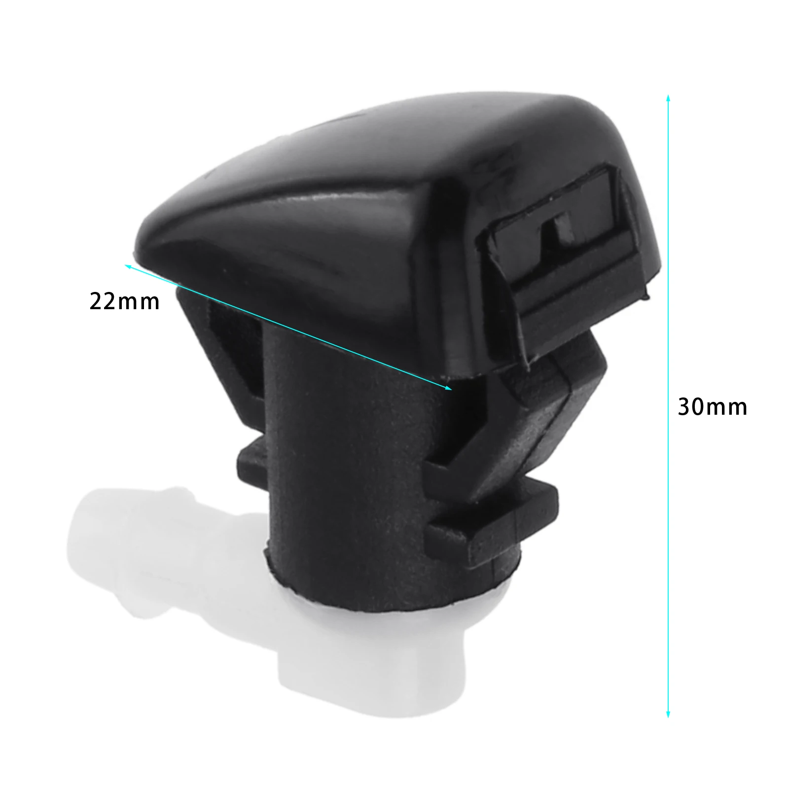 2Pcs 68269108AA Black Plastic Car Windshield Washer Wiper Water Spray Nozzles - £10.75 GBP