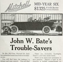 Mitchell Mid Year Six John Bates 1917 Advertisement Automobilia Touring ... - £15.68 GBP