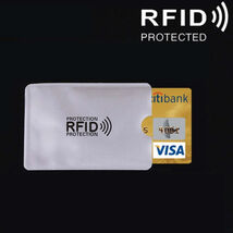 Folha de alumnio com bloqueio de RFID para carto de crdito, capa para ca... - $2.41