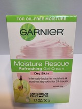 New Garnier Moisture Rescue Refreshing Gel-Cream For Face Dry Skin 1.7 O... - £3.92 GBP