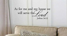 As for Me and My House Joshua 24:15 Vinyl Wall Art Quote decal Bible Verse - $184.34 MXN+