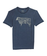 Lucky Brand Men&#39;s Blue Beef Diagram Graphic Tee Short Sleeves X-Large XL... - £30.76 GBP