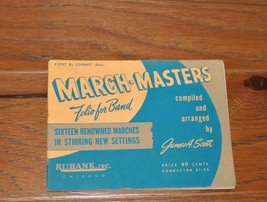 March Masters Folio For Band Sheet Music First B Cornet (Solo) 1948 Scot... - $13.85