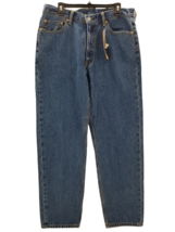 Levi&#39;s Blue Cotton 505 Relaxed Flat Front Straight Leg Jeans Mens Size  ... - £27.57 GBP